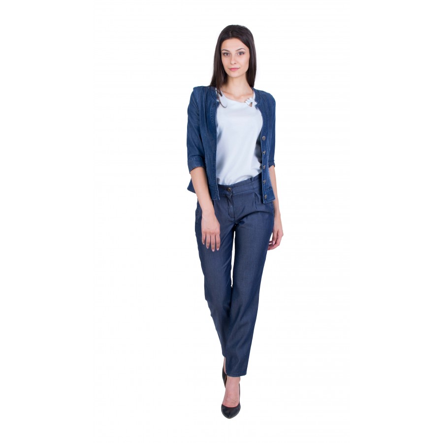 Denim pants sales with denim jacket